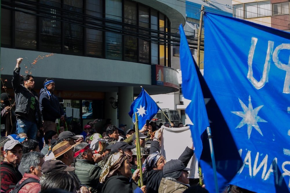 Manifestazione Mapuche