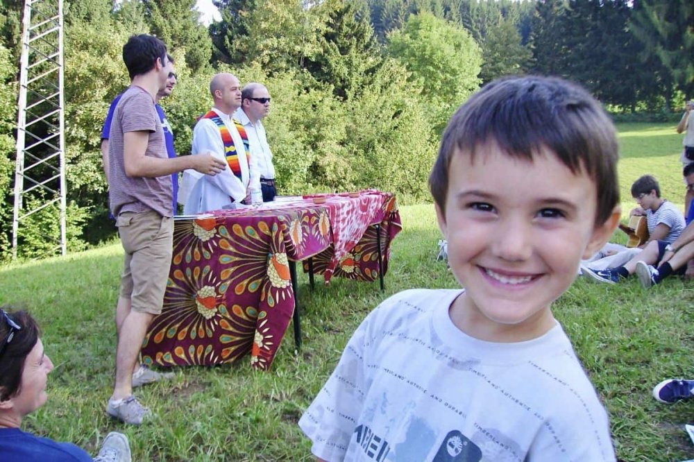 Alessio Bellini al campo di condivisione