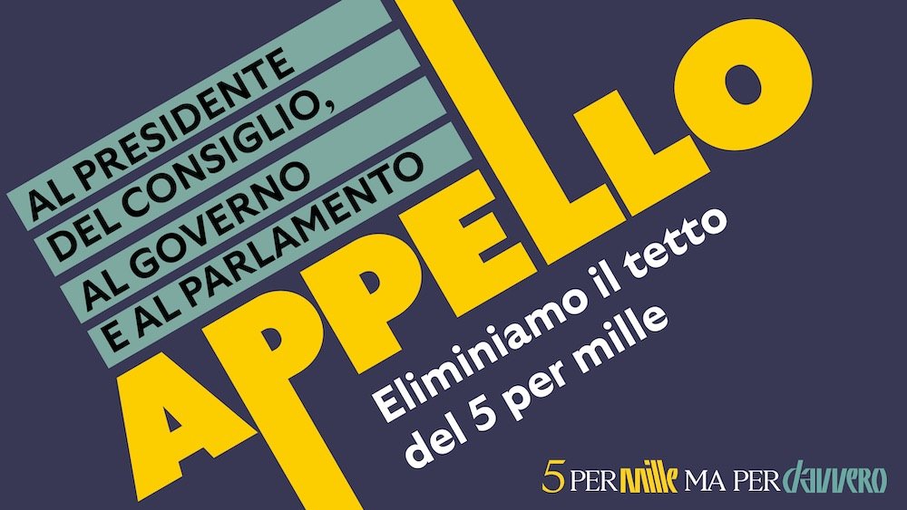 Appello alla politica: via il tetto che penalizza il no profit