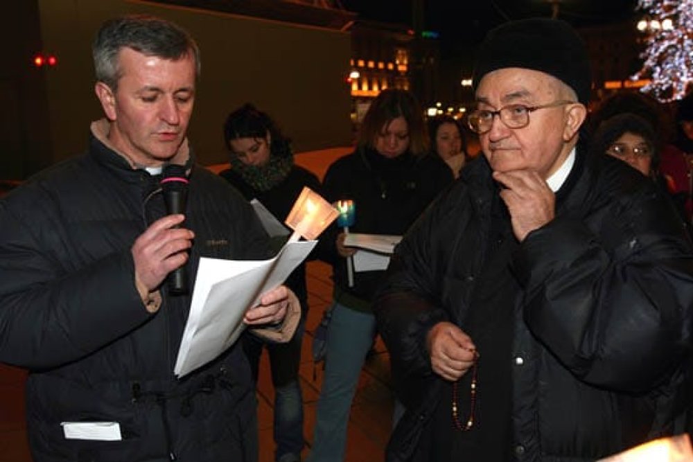 Don Giorgio Salati con Don Oreste Benzi