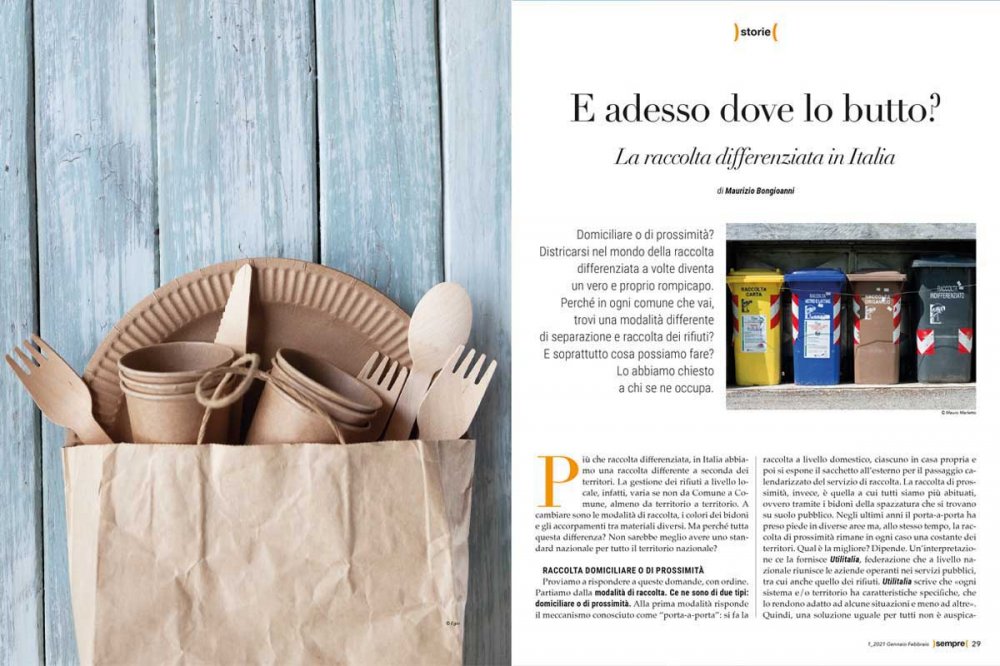 Articolo raccolta differenziata Sempre Magazine