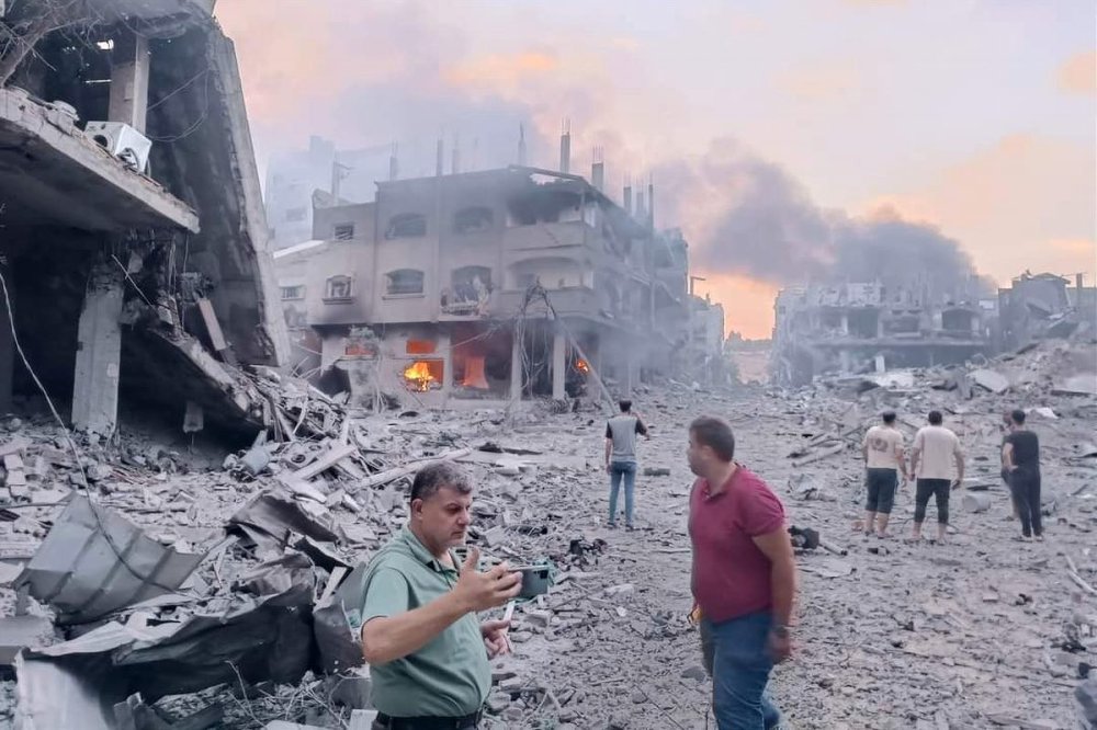 Palazzi distrutti dalle bombe nella striscia di Gaza