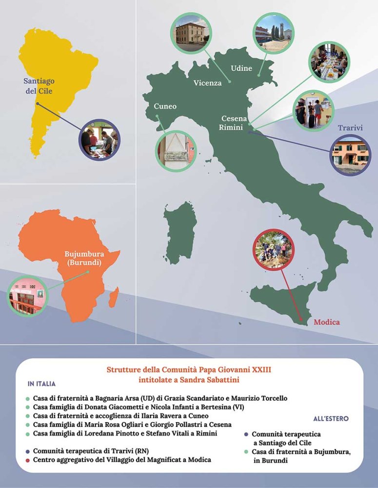 Infografica luoghi dedicati a Sandra Sabattini
