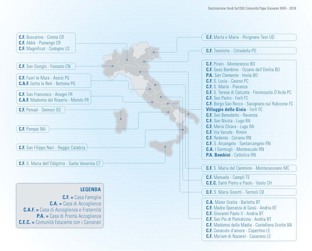 Mappa fondi 5x1000