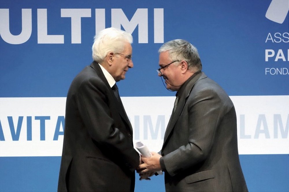 Sergio Mattarella con Giovanni Paolo Ramonda