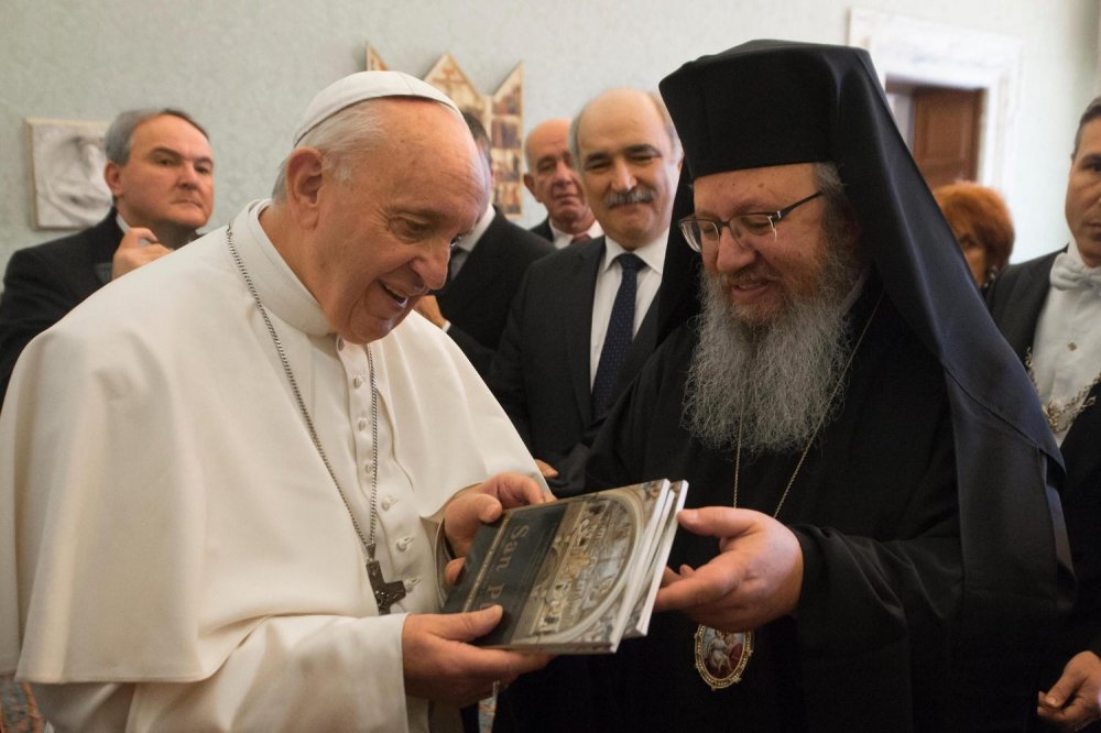 Papa Francesco con delegazione ortodossa