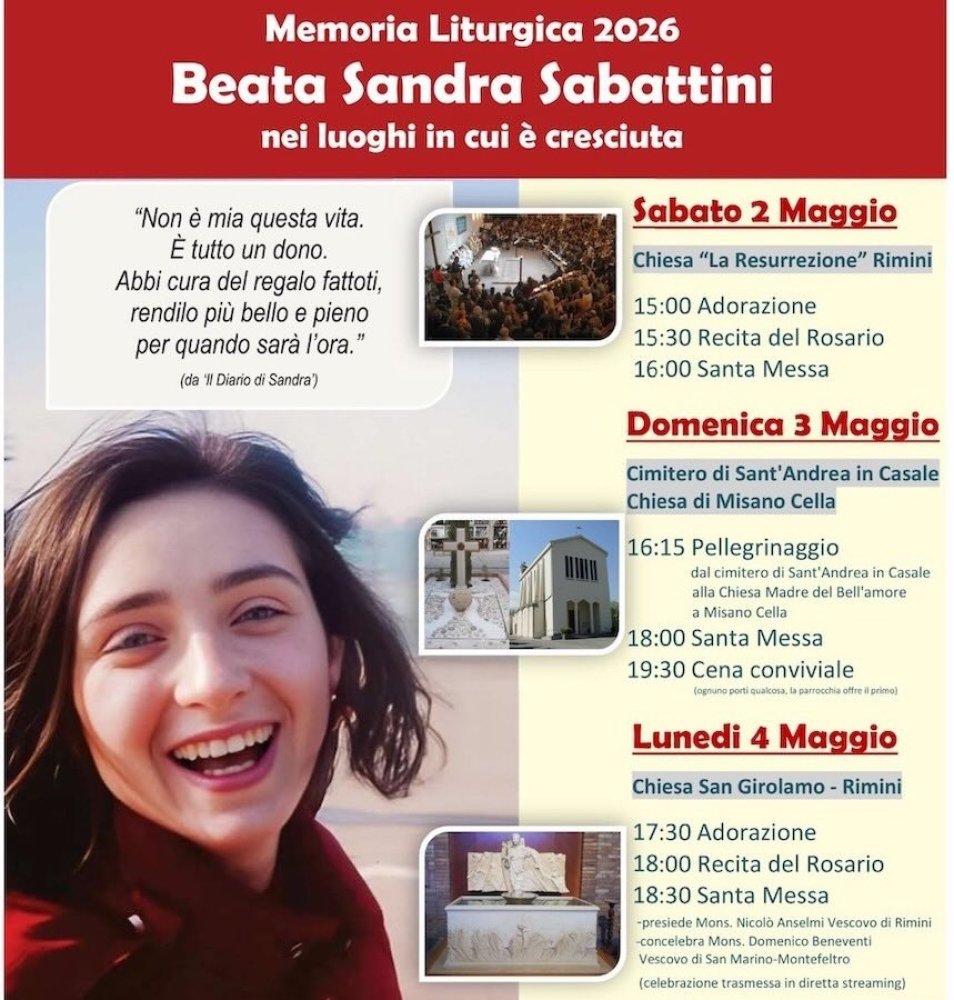 Beata Sandra Sabattini: Rimini si prepara alla Memoria liturgica 2026