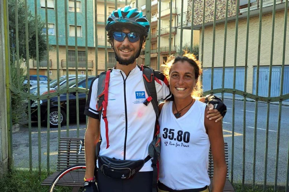 95 chilometri in bici per la pace