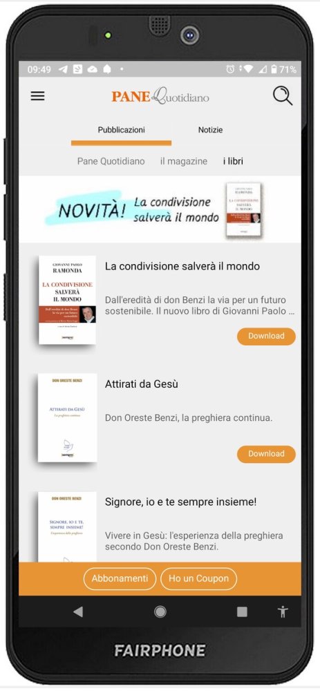 App Pane Quotidiano: elenco libri