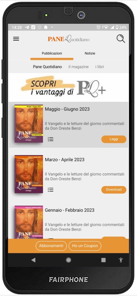 App Pane Quotidiano: elenco riviste