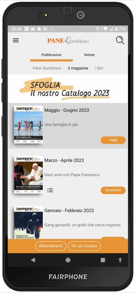 App Pane Quotidiano: elenco Sempre Magazine