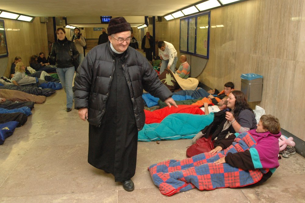 Il Natale di Don Benzi alla stazione