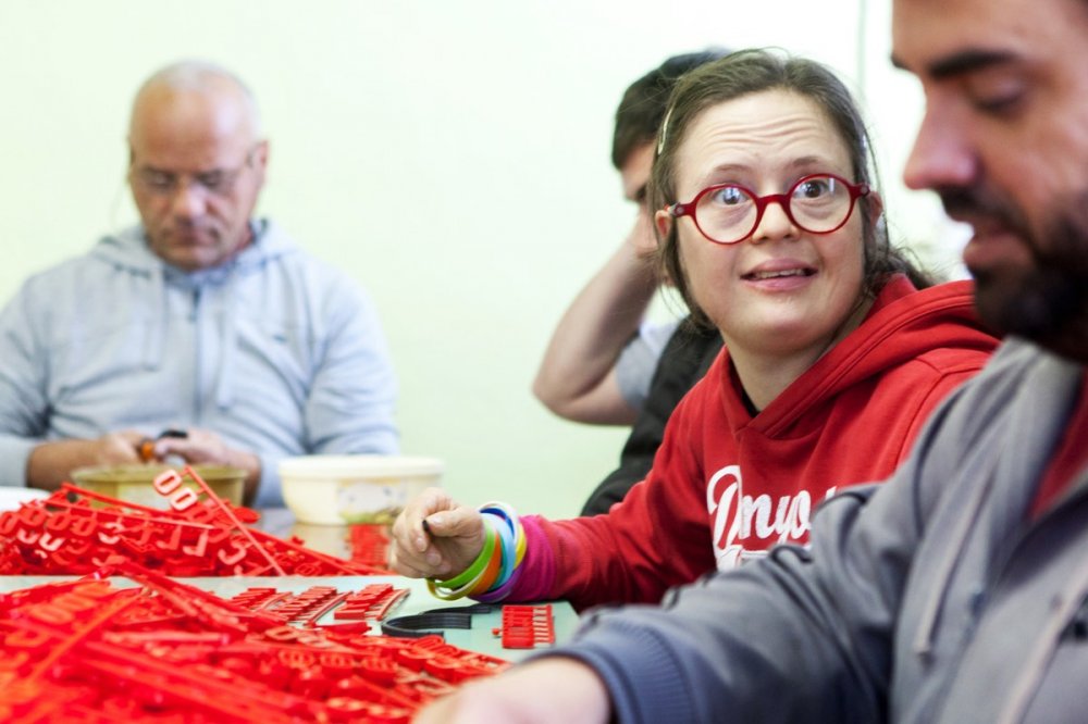 Persone disabili lavorano