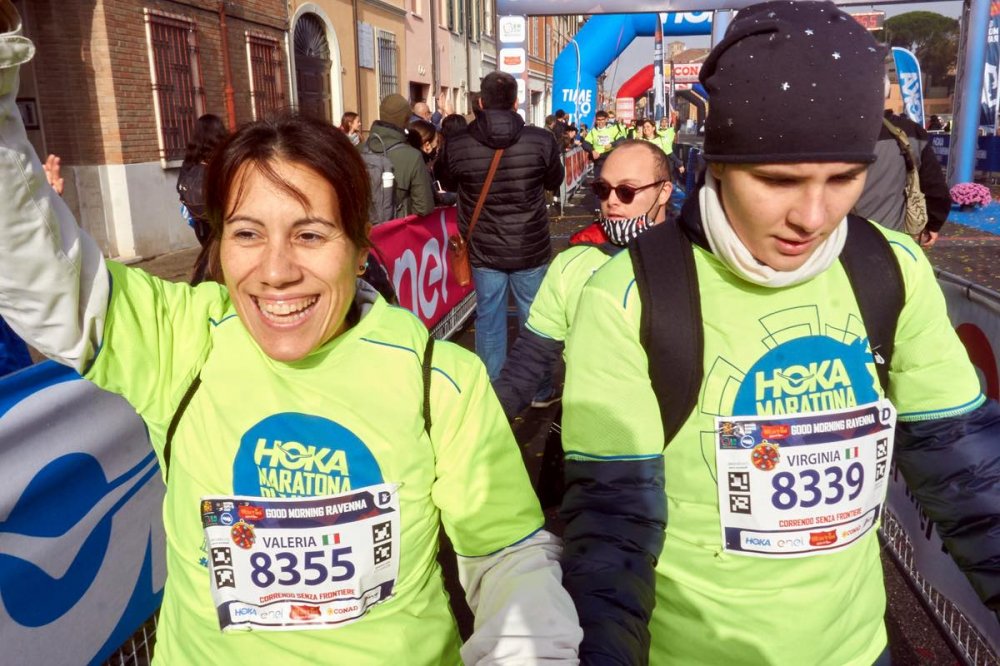 Valeria taglia il traguardo insieme a Virginia